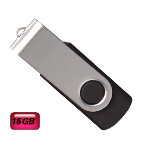 Memoria USB London con cubierta metálica giratoria 16 GB