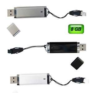 Memoria USB Luxury 8GB tapa y cordón