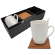 Set de tazas cafe o te 2 personas con porta taza Bambu PROMOCIONAL