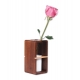 Florero de madera con vaso de ceramica PROMOCIONAL