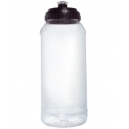 Anfora cilindro Vaso Pet 1L transparente con chupon PROMOCIONAL