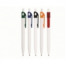 BOLIGRAFO PLASTICO CUERPO BLANCO O COLOR PLUMA PROMOCIONAL