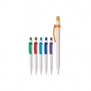 BOLIGRAFO CUERPO BLANCO CLIP COLOR PLUMA PROMOCIONAL