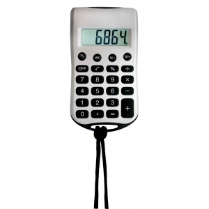 CALCULADORA COLGABLE CON CORDON PROMOCIONAL