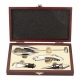Set para abrir vinos de 5 piezas con caja de madera elegante