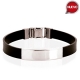 Pulsera unisex autoajustable de silicón y acero inoxidable