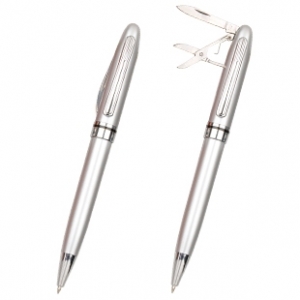 BOLIGRAFO METALICO CON NAVAJA PLUMA PROMOCIONAL