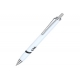 Bolígrafo o pluma de plástico Málaga con cuerpo blanco y detalles de color