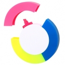 MARCA TEXTOS NEVADA EN FORMA DE CIRCULO CON 3 COLORES MARCADOR PROMOCIONAL