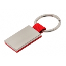 LLAVERO RECTANGULAR CON METAL TELA PROMOCIONAL