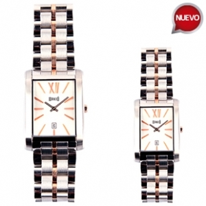 RELOJ DE PULSO SEGOVIA BAKIO BI TONO CON CHAPA DE ORO PROMOCIONAL