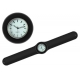Reloj de pulso unisex con caja metálica recubierta de silicón tipo Slap On