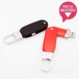 LLAVERO DE CURPIEL Y MEMORIA USB 2 GB PROMOCIONAL