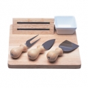 Set de quesos gourmet con tabla para picar