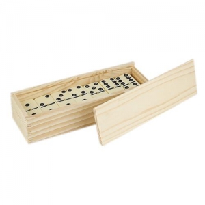 Domino de 28 piezas con caja de madera KATAVI