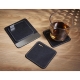 Set de 4 porta vasos de curpiel PREMIUM con base