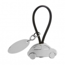 Llavero metálico de auto con placa, incluye caja.