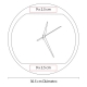 Reloj de pared con borde de aluminio OSSIAN