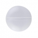 Pastillero plástico en forma de píldora con 4 compartimientos.