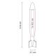 Bolígrafo tipo cohete de plástico ROCKET