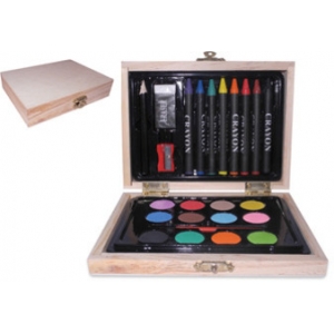 Set de dibujo CREATIVE COLOR con caja de madera