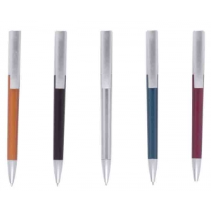 Pluma o bolígrafo Carey de plástico con aspecto metálico