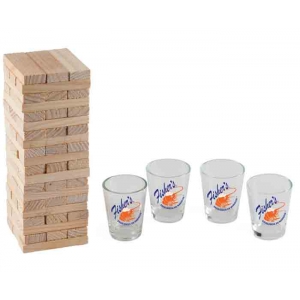 Torre Jenga Liquid piezas de madera y caballitos