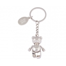 Llavero en forma de Osito Teddy con placa para grabado