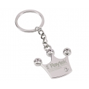 Llavero en forma de corona Princess con incrustaciones brillantes.