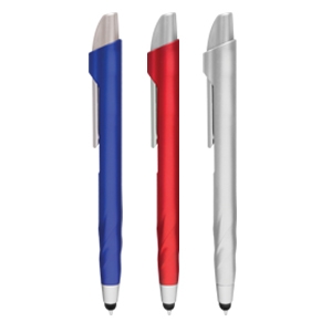 Pluma o bolígrafo plástico metalizado y punta touch táctil