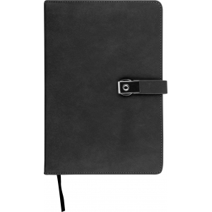 Libreta Secret de estilo ejecutivo con pastas satinadas y broche metálico