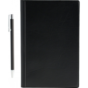Libreta de estilo ejecutivo Slim con bolígrafo a juego