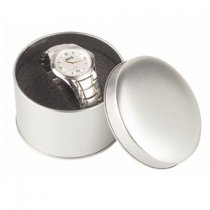 Estuche para reloj redondo de metal
