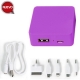 Power bank o banco de poder cuadrado de 2400 mAh