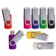 Memoria USB Color Flash SR 8 Gb con cubierta giratoria de metal