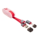 Cable de datos o carga micro USB para celular o Smartphone con estuche y tapas