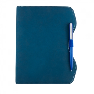 Libreta de diseño carpeta de curpiel TREBBIA con bolígrafo
