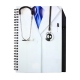 Libreta con pastas de catón temática de doctor de 100 hojas raya