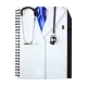 Libreta con pastas de catón temática de doctor de 100 hojas raya