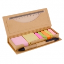 Set porta notas adhesivas tipo caja de cartón INZIA