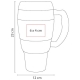 Termo tipo taza de acero KOFI de doble pared con válvula de seguridad 950 ml