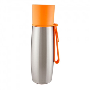 Termo EZIK con vaso en la tapa y agarradera de silicón 475 ml