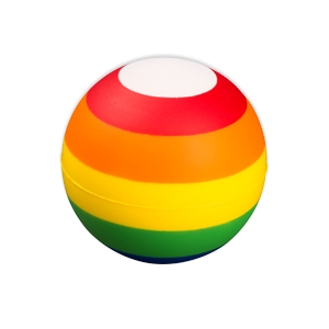 Pelota anti estrés de rayas multicolor