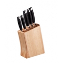 Juego de 5 cuchillos con base de madera para cocina