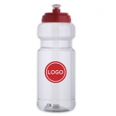 Cilindro de plástico transparente con tapa de color