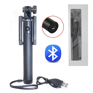 Selfie Stick Brazo expandible con bluetooth integrado, recargable.
