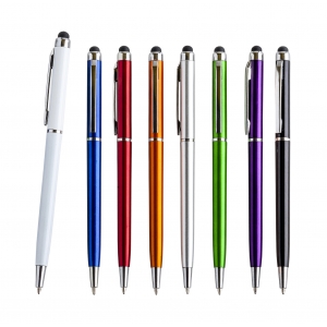 Bolígrafo o pluma de plástico con apariencia metálica Express y Stylus