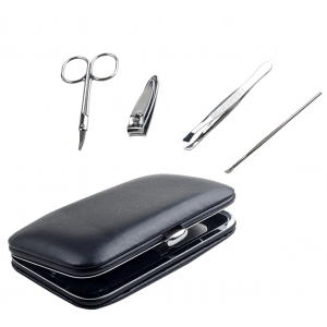 Set de manicura con 5 accesorio y estuche de curpiel