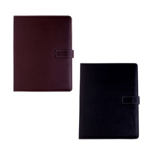 CARPETA ROYAL DE CURPIEL CON BLOCK Y PORTA PLUMA PROMOCIONAL