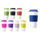 Termo plástico para café Mug con cintilla de silicón 500 ml.